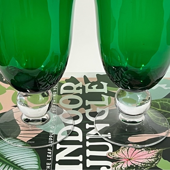 2 Lenox Holiday Gems Emerald Green All Purpose Wine Glass 8879547 Goblet Gift - Picture 6 of 13